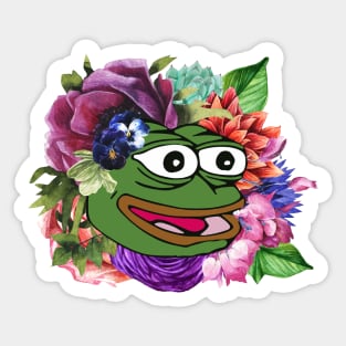 Floral Pepe Sticker